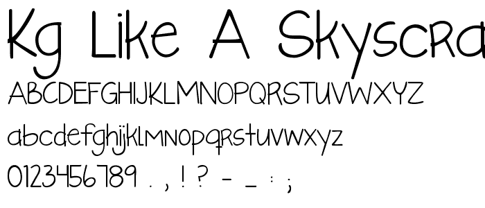 KG Like A Skyscraper font